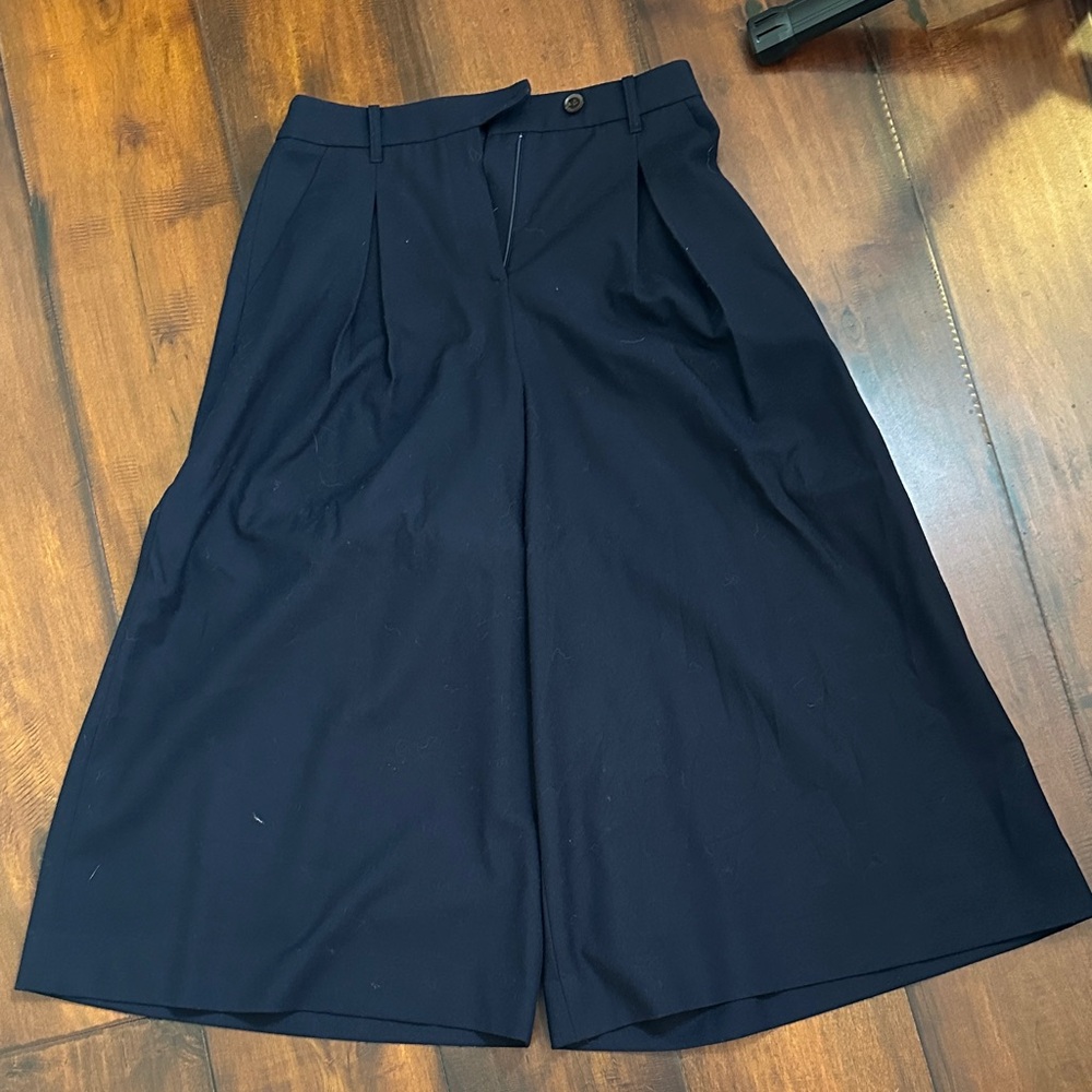 Elegant Navy Wide Leg Women's Pants